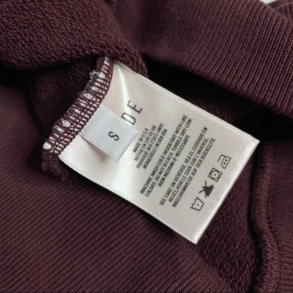 AGOLDE PREMIUM BURGUNDY SWEATSHIRT - Picture 6 of 11